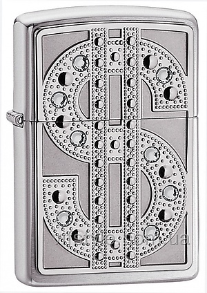 Зажигалка Zippo Доллар c кристаллами Swarovski
