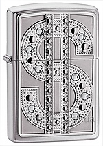 Зажигалка Zippo Доллар c кристаллами Swarovski